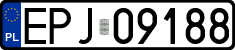 License plates of Poland, Regular car plates