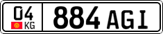License plate of Kyrgyzstan, Private owners (2016)