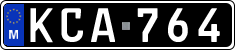 License plate of Malta, Oldtimers (ABC 123)