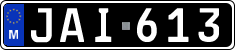 License plate of Malta, Oldtimers (ABC 123)