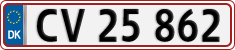 License plate of Denmark, Regular plates