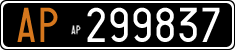 License plate of Italy, Cars (1927 year series)