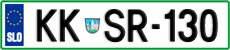 License plate of Slovenia, Cars