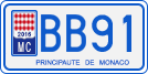 License plate of Monaco, Motorcycles