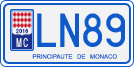 License plate of Monaco, Motorcycles