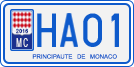License plate of Monaco, Motorcycles
