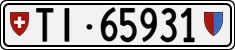 License plate of Switzerland, Cars