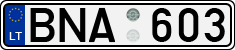 License plate of Lithuania, Cars