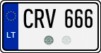 License plate of Lithuania, Cars