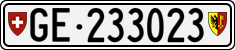 License plate of Switzerland, Cars