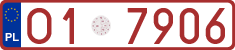 License plates of Poland, Provisional and testing