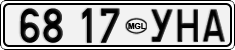 License plate of Mongolia, Cars