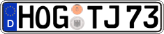 German license plate, Regular plates