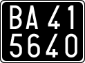 License plate of Italy, Cars (1927 year series)