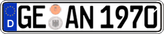 German license plate, Regular plates