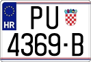 License plate of Croatia, Regular plates