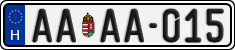 license plates of Hungary, Regular plates (2022)