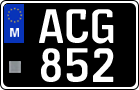 License plate of Malta, Oldtimers (ABC 123)