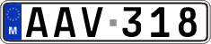 License plate of Malta, Regular plates (ABC 123)