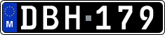 License plate of Malta, Oldtimers (ABC 123)