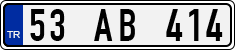 License plate of Turkey, Regular plates