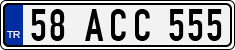 License plate of Turkey, Regular plates