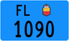 License plate of Liechtenstein, Work and fire vehicles (blue)