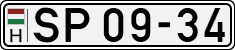 license plates of Hungary, Sportcars (1990)