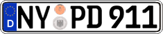 German license plate, Regular plates