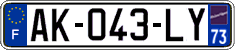 French license plate, SIV (ordinary)