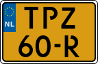 License plate of the Netherlands, Agricultural vehicles