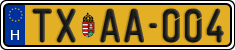 license plates of Hungary, Taxi (2022)