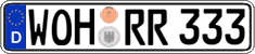 German license plate, Regular plates