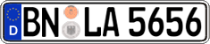 German license plate, Regular plates