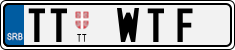 License plate of Serbia, Vanity Plates