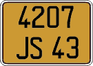 French license plate, FNI