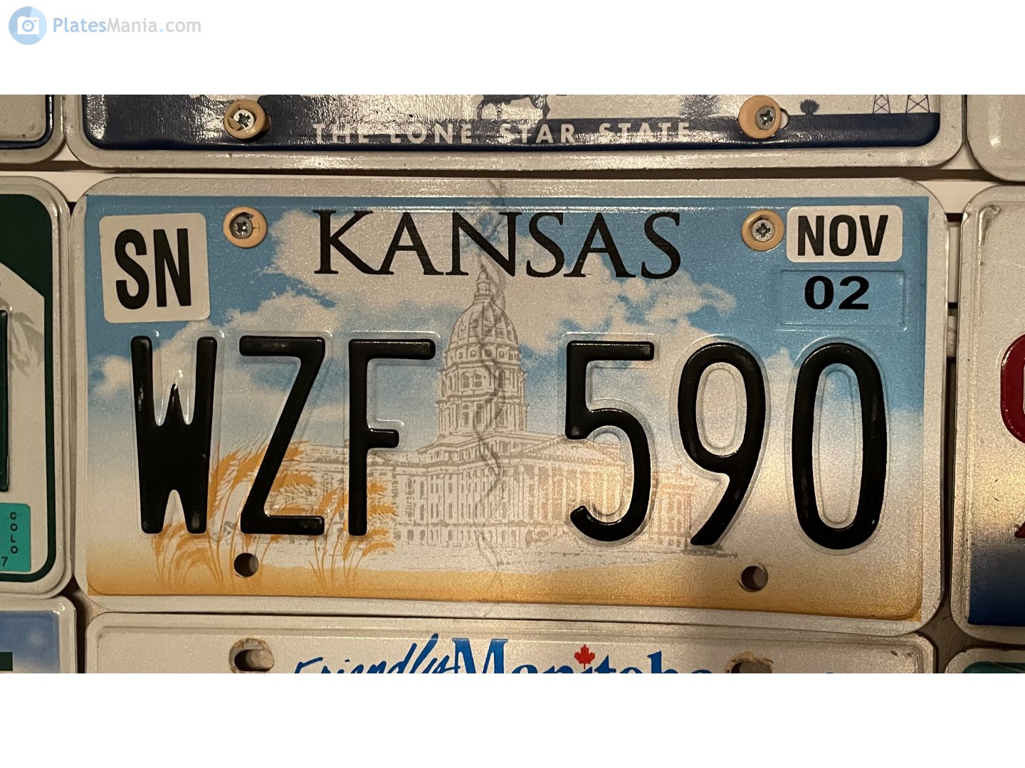 WZF 590, License plate without vehicle 