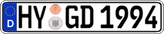 German license plate, Regular plates