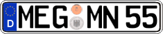 German license plate, Regular plates