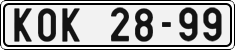 License plate of the Czech Republic, Cars (1960)