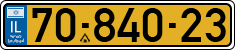 License plate of Israel, Regular plates