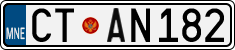 License plate of Montenegro, Cars