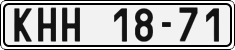 License plate of the Czech Republic, Cars (1960)