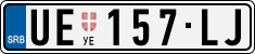 License plate of Serbia, Cars