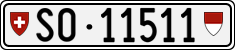 License plate of Switzerland, Cars