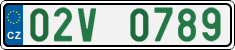 License plate of the Czech Republic, Oldtimers (2001)