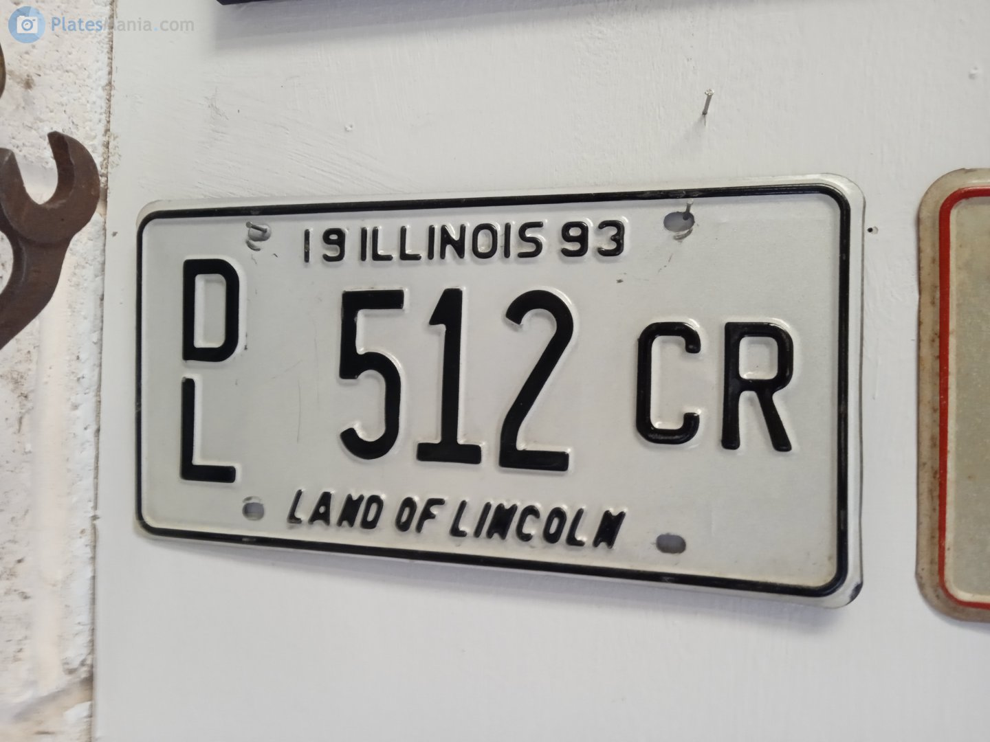 512 CR, License plate without vehicle 