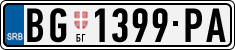 License plate of Serbia, Cars
