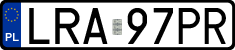 License plates of Poland, Regular car plates