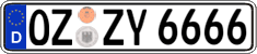 German license plate, Regular plates